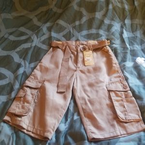 Boys khaki style cargo shorts